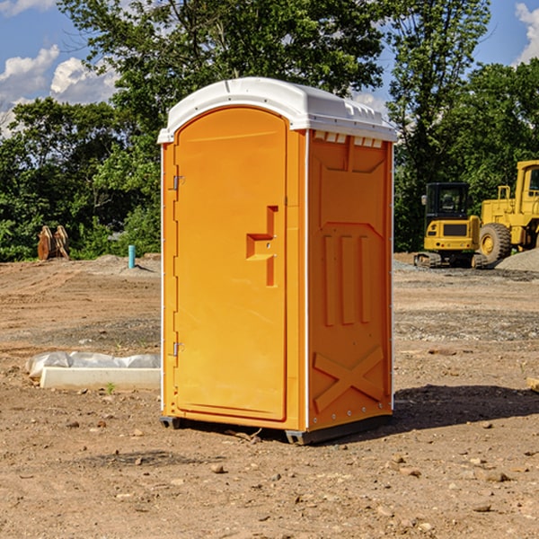 how often are the portable restrooms cleaned and serviced during a rental period in Chesterfield Tennessee